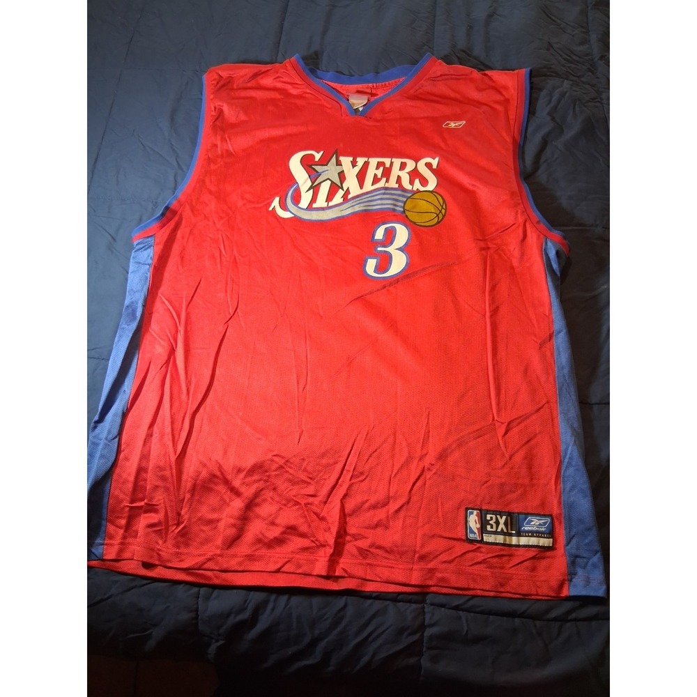 NBA‎ Philadelphia 76ers Allen Iverson Vintage Reebok Basketball Jersey 3XL